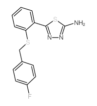 1,3,4-THIADIAZOL-2-AMINE, 5-[2-[[(4-FLUOROPHENYL)METHYL]THIO]PHENYL]- Structure