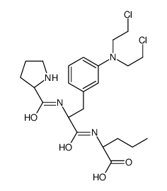 Prolyl-m-(bis(chloroethyl)amino)phenylalanyl-norvaline ethyle ester hydrochloride结构式