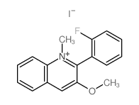 Quinolinium,2-(2-fluorophenyl)-3-methoxy-1-methyl-, iodide (1:1)结构式