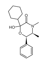 (5S,6R)-2-cyclohexyl-2-hydroxy-4,5-dimethyl-6-phenyl-morpholin-3-one Structure