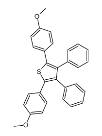 2,5-bis(4-methoxyphenyl)-3,4-diphenylthiophene结构式