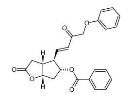 (3aR,4R,5R,6aS)-2-oxo-4-((E)-3-oxo-4-phenoxybut-1-en-1-yl)hexahydro-2H-cyclopenta[b]furan-5-yl benzoate Structure