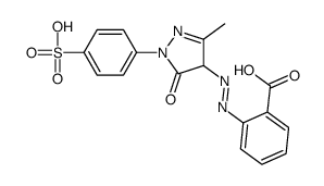 2-[[4,5-dihydro-3-methyl-5-oxo-1-(4-sulphophenyl)-1H-pyrazol-4-yl]azo]benzoic acid结构式