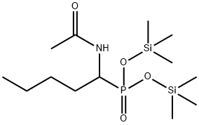 [1-(Acetylamino)pentyl]phosphonic acid bis(trimethylsilyl) ester结构式