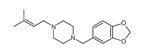 1-(3-Methyl-2-butenyl)-4-(3,4-methylenedioxybenzyl)piperazine结构式