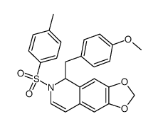 5-(4-methoxy-benzyl)-6-(toluene-4-sulfonyl)-5,6-dihydro-[1,3]dioxolo[4,5-g]isoquinoline结构式