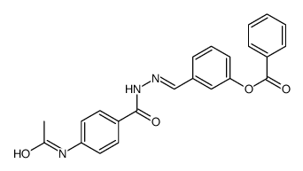 [3-[(E)-[(4-acetamidobenzoyl)hydrazinylidene]methyl]phenyl] benzoate结构式