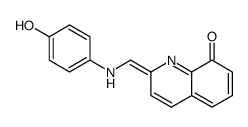 2-[(4-hydroxyanilino)methylidene]quinolin-8-one结构式