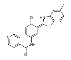 N-[3-(5-methyl-3H-1,3-benzoxazol-2-ylidene)-4-oxocyclohexa-1,5-dien-1-yl]pyridine-4-carboxamide Structure