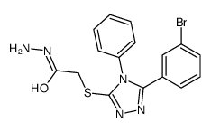 2-[[5-(3-bromophenyl)-4-phenyl-1,2,4-triazol-3-yl]sulfanyl]acetohydrazide Structure