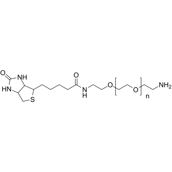 Biotin-PEG23-胺结构式