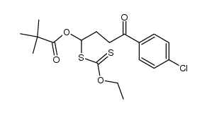 1-ethoxythiocarbonylsulfanyl-4-(4-chlorophenyl)-4-oxobutyl 2,2-dimethylpropionate结构式