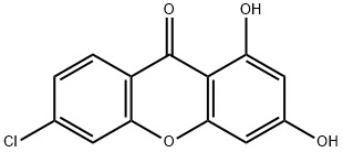 6-Chloro-1,3-dihydroxy-9H-xanthen-9-one Structure