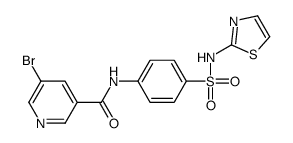 5-bromo-N-[4-(1,3-thiazol-2-ylsulfamoyl)phenyl]pyridine-3-carboxamide Structure