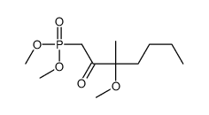 1-dimethoxyphosphoryl-3-methoxy-3-methylheptan-2-one结构式