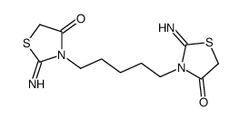 2-imino-3-[5-(2-imino-4-oxo-1,3-thiazolidin-3-yl)pentyl]-1,3-thiazolidin-4-one结构式