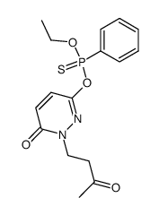 phenyl-phosphonothioic acid O-ethyl ester O'-[6-oxo-1-(3-oxo-butyl)-1,6-dihydro-pyridazin-3-yl] ester Structure