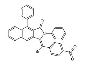 3-(α-Brom-4-nitro-benzyliden)-2,7-diphenyl-5,6-benzophthalimidin结构式