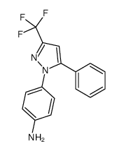 4-[5-phenyl-3-(trifluoromethyl)pyrazol-1-yl]aniline Structure