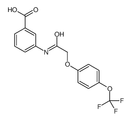 3-[[2-[4-(trifluoromethoxy)phenoxy]acetyl]amino]benzoic acid Structure