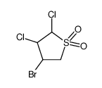 2,3-dichloro-4-bromotetrahydrothiophene-1,1-dioxide structure