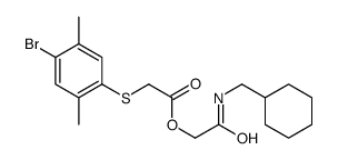 [2-(cyclohexylmethylamino)-2-oxoethyl] 2-(4-bromo-2,5-dimethylphenyl)sulfanylacetate Structure