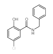 N-benzyl-5-chloro-2-hydroxy-benzamide结构式