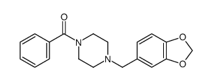 1-(1,3-Benzodioxol-5-ylmethyl)-4-benzoylpiperazine结构式