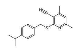 4,6-dimethyl-2-[(4-propan-2-ylphenyl)methylsulfanyl]pyridine-3-carbonitrile Structure