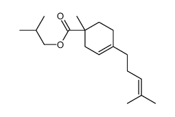 2-methylpropyl 1-methyl-4-(4-methyl-3-pentenyl)cyclohex-3-ene-1-carboxylate structure