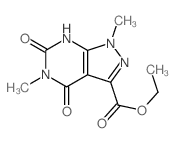 ethyl 4,9-dimethyl-3,5-dioxo-2,4,8,9-tetrazabicyclo[4.3.0]nona-1,6-diene-7-carboxylate structure