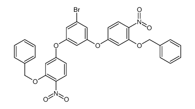 4-[3-bromo-5-(4-nitro-3-phenylmethoxyphenoxy)phenoxy]-1-nitro-2-phenylmethoxybenzene Structure