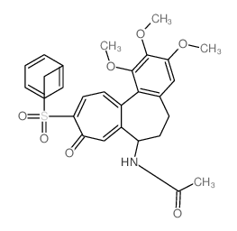 N-(10-benzylsulfonyl-1,2,3-trimethoxy-9-oxo-6,7-dihydro-5H-benzo[a]heptalen-7-yl)acetamide Structure