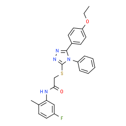 2-([5-(4-ETHOXYPHENYL)-4-PHENYL-4H-1,2,4-TRIAZOL-3-YL]SULFANYL)-N-(5-FLUORO-2-METHYLPHENYL)ACETAMIDE structure