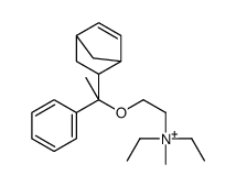 2-[1-(5-bicyclo[2.2.1]hept-2-enyl)-1-phenylethoxy]ethyl-diethyl-methylazanium结构式