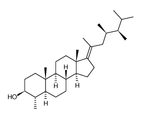 (17E,23R)-4α,23-Dimethyl-5α-ergost-17(20)-en-3β-ol结构式