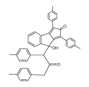 2,8-Dihydro-8-hydroxy-2-oxo-1,3-di-p-tolyl-8-(1,3-di-p-tolylacetonyl)cyclopent[a]indene结构式