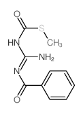 N-(N-methylsulfanylcarbonylcarbamimidoyl)benzamide structure