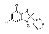 5,7-dichloro-2-methyl-2-phenylindolin-3-one结构式