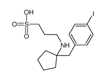 3-[[1-[(4-iodophenyl)methyl]cyclopentyl]amino]propane-1-sulfonic acid Structure