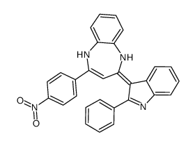 4-(4-nitrophenyl)-2-(2-phenylindol-3-ylidene)-1,5-dihydro-1,5-benzodiazepine Structure