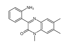 3-(2-aminophenyl)-1,6,7-trimethylquinoxalin-2-one结构式