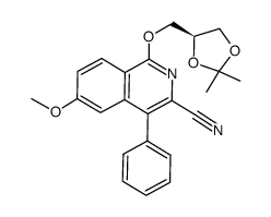 1-{[(4S)-2,2-dimethyl-1,3-dioxolan-4-yl]methoxy}-6-methoxy-4-phenylisoquinoline-3-carbonitrile结构式