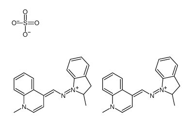 4-[[(2,3-dihydro-2-methyl-1H-indol-1-yl)imino]methyl]-1-methylquinolinium sulphate (2:1)结构式