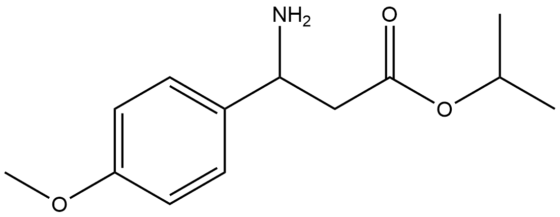 3-氨基-3-(4-甲氧基苯基)丙酸异丙酯结构式