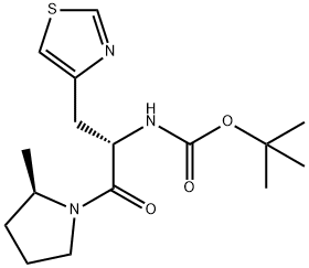 tert-butyl (R)-1-((R)-2-methylpyrrolidin-1-yl)-1-oxo-3-(thiazol-4-yl)propan-2-ylcarbamate picture