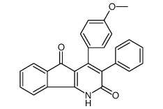 4-(4-methoxyphenyl)-3-phenyl-1H-indeno[1,2-b]pyridine-2,5-dione Structure