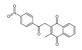 2-methyl-3-[2-(4-nitrophenyl)-2-oxoethyl]naphthalene-1,4-dione Structure