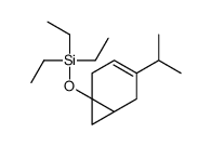 triethyl-[(3-propan-2-yl-6-bicyclo[4.1.0]hept-3-enyl)oxy]silane结构式