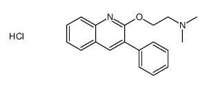 N,N-dimethyl-2-(3-phenylquinolin-2-yl)oxyethanamine,hydrochloride Structure